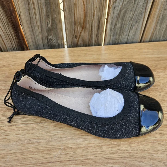 Aeizona Jean Con. Elegant Black Girls Flats Size 2M - Picture 10 of 15